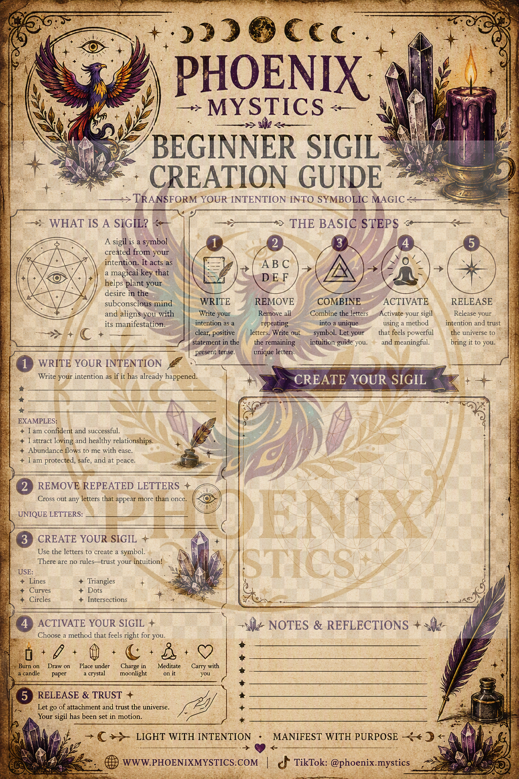 ⭐ Beginner’s Grimoire Starter Kit — Digital Download Bundle