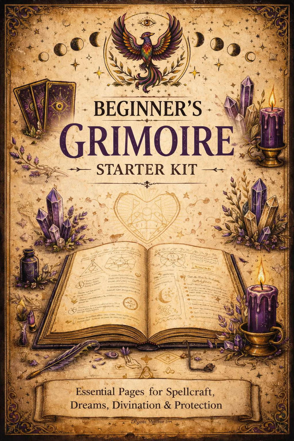⭐ Beginner’s Grimoire Starter Kit — Digital Download Bundle