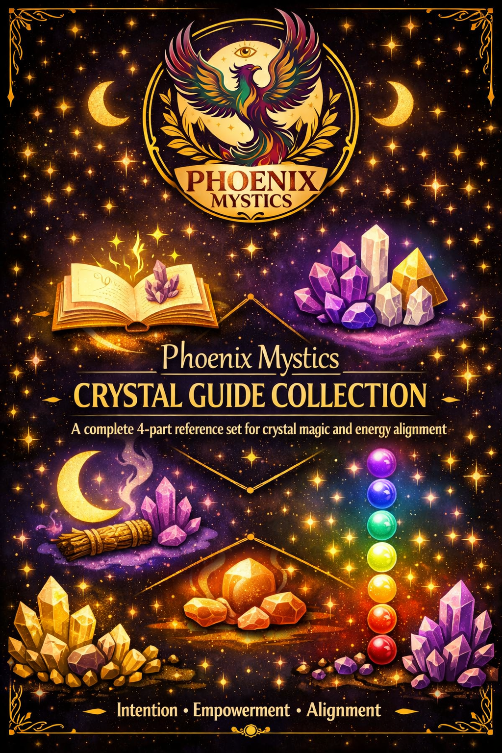 🪶 Phoenix Mystics Crystal Guide Collection