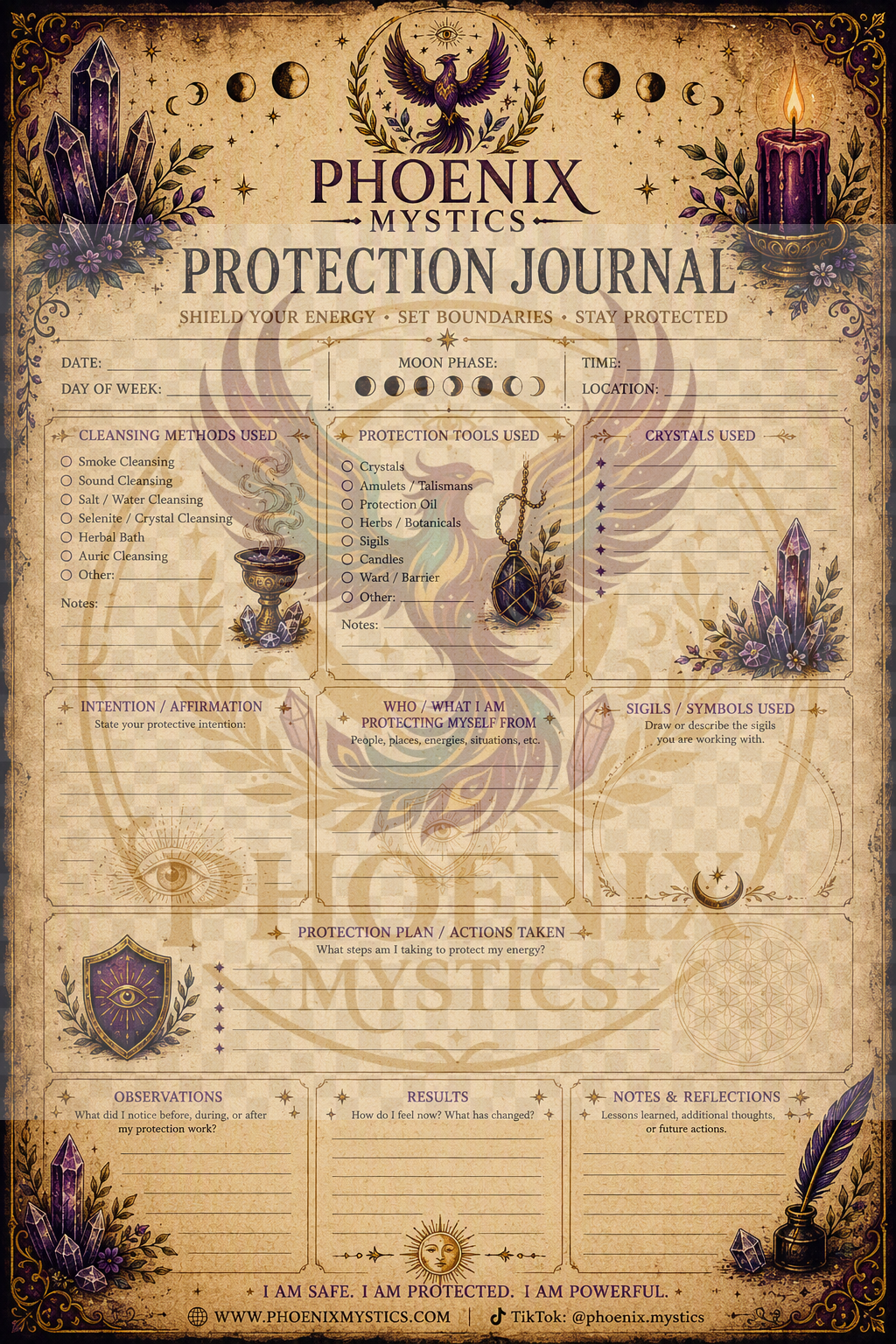 ⭐ Beginner’s Grimoire Starter Kit — Digital Download Bundle
